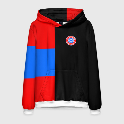 Мужская толстовка 3D FC Bayern 2018 Black Version, цвет белый