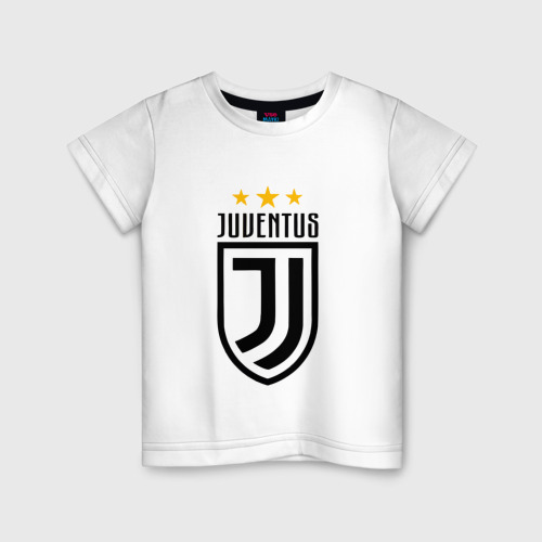 Детская футболка хлопок Juventus Football Club, цвет белый