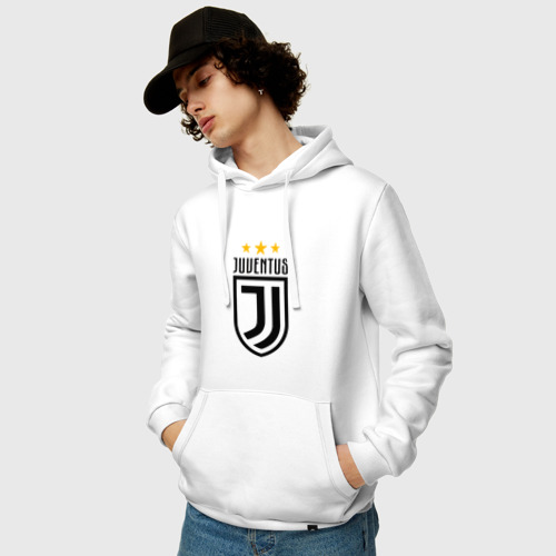 Мужская толстовка хлопок Juventus Football Club, цвет белый - фото 3