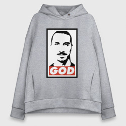 Женское худи Oversize хлопок Златан Ибрагимович