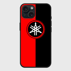 Чехол силиконовый для Apple iPhone 15 матовый Yamaha