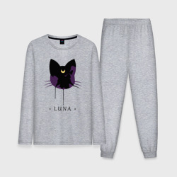Мужская пижама с лонгсливом хлопок Luna кошка