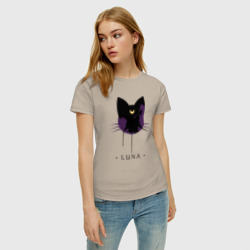 Женская футболка хлопок Luna кошка - фото 2