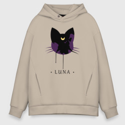 Мужское худи Oversize хлопок Luna кошка