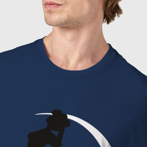Мужская футболка хлопок Луна, цвет темно-синий - фото 6