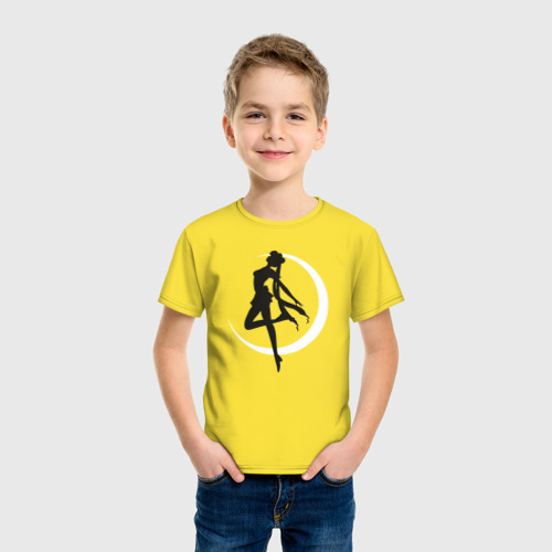 Детская футболка хлопок Луна, цвет желтый - фото 3