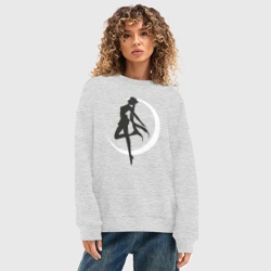 Женский свитшот oversize без начеса хлопок Луна - фото 2