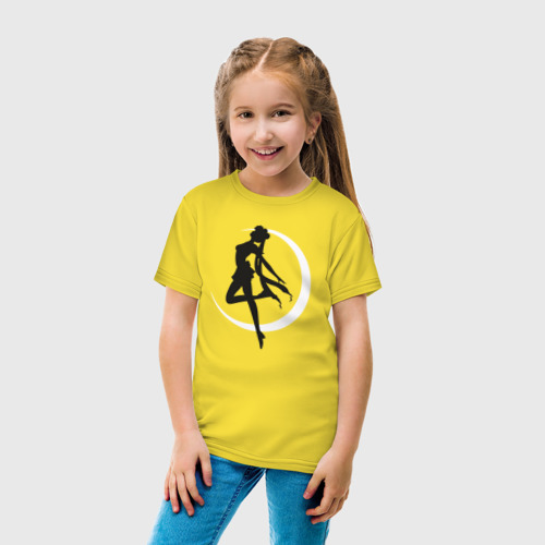 Детская футболка хлопок Луна, цвет желтый - фото 5