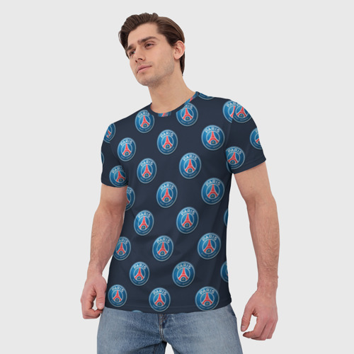 Мужская футболка 3D ПСЖ, цвет 3D печать - фото 3