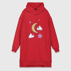 Платье-худи хлопок Луна
