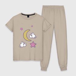 Луна – Женская пижама хлопок с принтом купить со скидкой в -10%