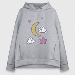 Женское худи Oversize хлопок Луна