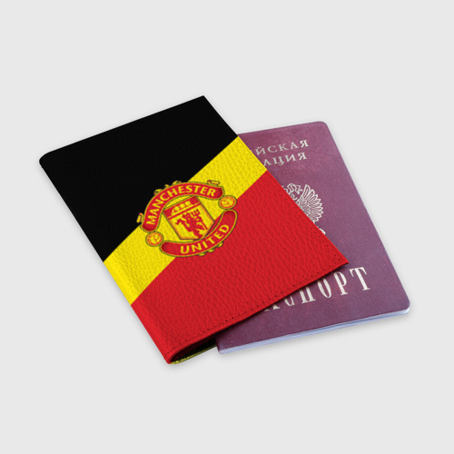 Обложка для паспорта матовая кожа Manchester United 2018 Colors, цвет желтый - фото 3