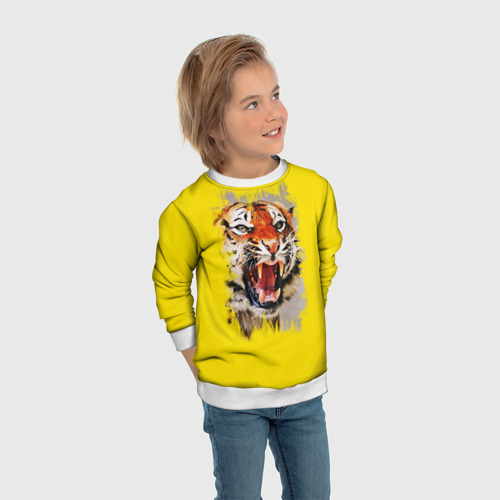 Детский свитшот 3D Tiger art, цвет 3D печать - фото 5