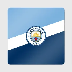 Магнит виниловый Квадрат Манчестер сити Manchester city