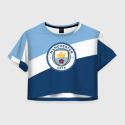 Женская футболка Crop-top 3D Манчестер сити Manchester city