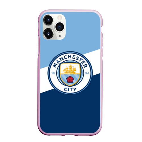 Чехол для iPhone 11 Pro матовый с принтом Manchester city 2018 Colors, вид спереди #2
