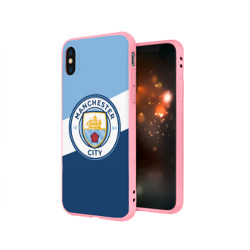 Чехол для iPhone X матовый Манчестер сити Manchester city - фото 2