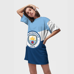 Платье-футболка 3D Манчестер сити Manchester city - фото 2