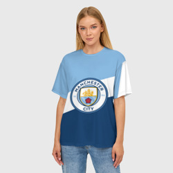 Женская футболка oversize 3D Манчестер сити Manchester city - фото 2