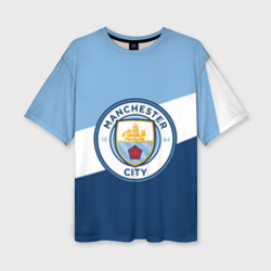 Женская футболка oversize 3D Манчестер сити Manchester city