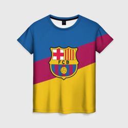 Женская футболка 3D FC Barcelona 2018 Colors