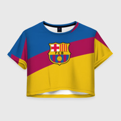 Женская футболка Crop-top 3D FC Barcelona 2018 Colors