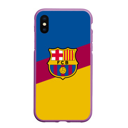 Чехол для iPhone XS Max матовый FC Barcelona 2018 Colors