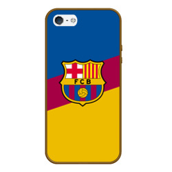 Чехол для iPhone 5/5S матовый FC Barcelona 2018 Colors