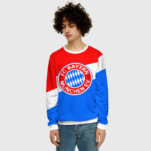 Мужской свитшот 3D FC Bayern 2018 Colors, цвет белый - фото 3