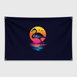 Флаг-баннер Фламинго дитя заката