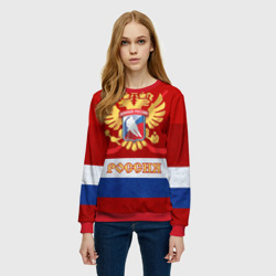 Женский свитшот 3D Хоккей России - фото 2