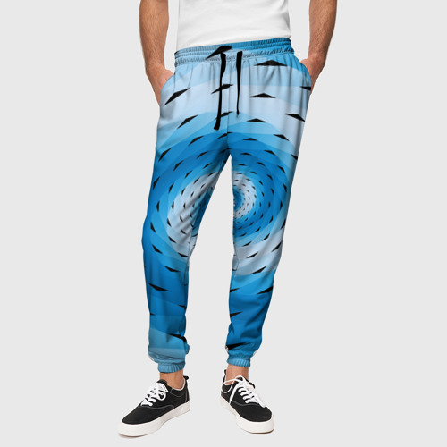 Мужские брюки 3D Галлюцинация Спираль, цвет 3D печать - фото 4
