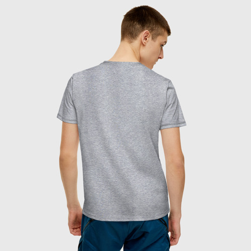 Мужская футболка хлопок заряжена на клёв, цвет меланж - фото 4