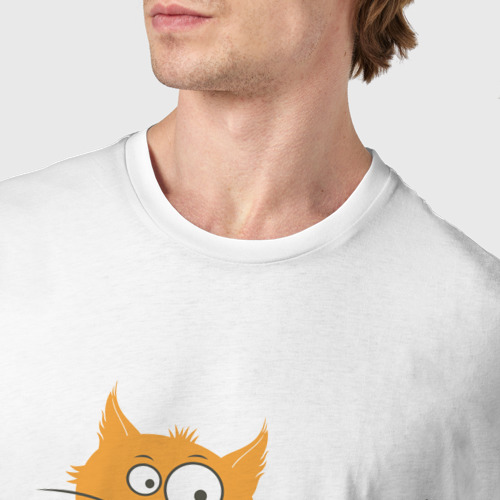 Мужская футболка хлопок Зачем на рыбалке удочки, цвет белый - фото 6