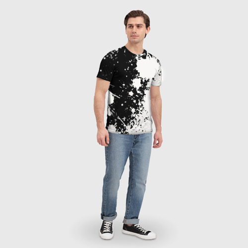 Мужская футболка 3D Брызги краски, цвет 3D печать - фото 5