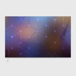 Флаг 3D Нейронная сеть неоновая