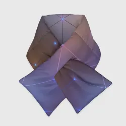 Шарф-пуховик 3D Нейронная сеть неоновая