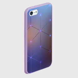 Чехол для iPhone 5/5S матовый Нейронная сеть неоновая - фото 2