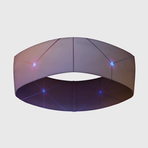 Повязка на голову 3D Нейронная сеть неоновая