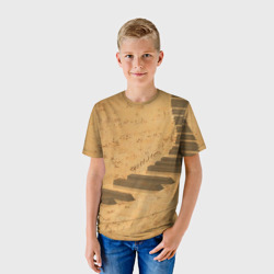 Детская футболка 3D Клавиши пианино - фото 2