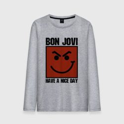 Мужской лонгслив хлопок Bon Jovi, have a nice day