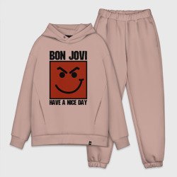 Мужской костюм oversize хлопок Bon Jovi, have a nice day