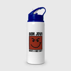Бутылка для воды с трубочкой Bon Jovi, have a nice day
