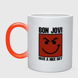 Кружка хамелеон Bon Jovi, have a nice day