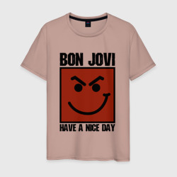 Мужская футболка хлопок Bon Jovi, have a nice day