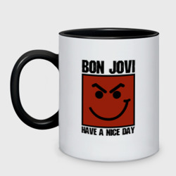 Кружка двухцветная Bon Jovi, have a nice day