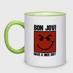 Кружка двухцветная Bon Jovi, have a nice day