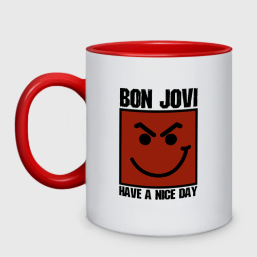 Кружка двухцветная Bon Jovi, have a nice day