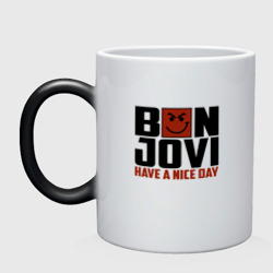 Кружка хамелеон Bon Jovi, have a nice day
